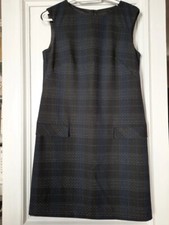 Robe  1.2.3 123  chasuble écossais noir gris bleu 40 mi-saison