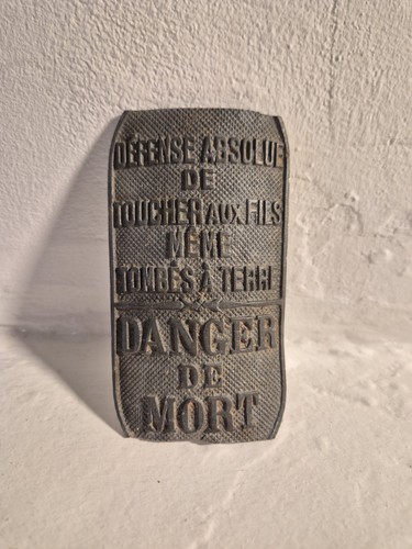 Ancienne plaque émaillée - ancienne, edf