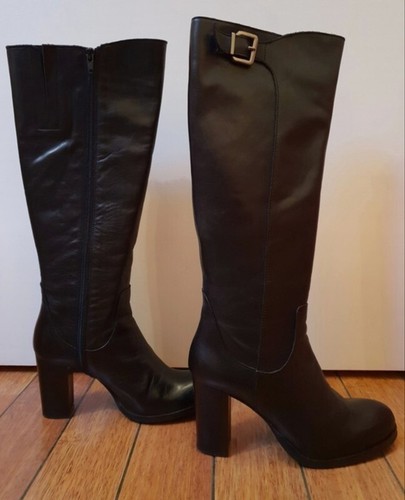 Bottes cuir minelli noir - bottes,