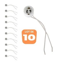 Lot de 10 Douilles GU10 pour ampoule LED ou halogène
