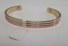 Bracelet magnétique ajustable 3 couleurs doré argenté rose Jonc gourmette  /EBRR