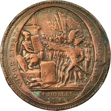 Monnaie, France, Monneron, 5 Sols, 1792, Birmingham, TB, Bronze, KM:Tn34