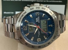 Moderne Horloge Radio Montre Hommes Meister Ankeredelstahl Aviateur Monde Time