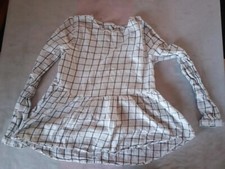 Haut blouse blanche à carreau fille - taille S - marque Mango
