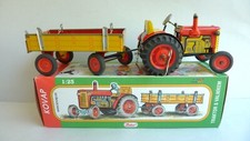 Jouet: Kovap Véhicule agricole Tracteur + remorque en tôle en boite d'Origine