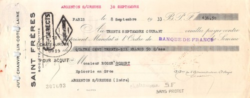 1933 jute chanvre - 1933, lin