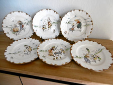 Six assiettes plates creil - six,