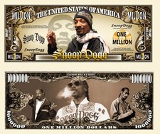 SNOOP DOG BILLET 1 MILLION DOLLARS US ! Collection RAP HIP HOP West Coast Dr DRE