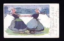 POSTCARD SUNBONNET 1907 - FOLK DANCERS - AUSTEN CHICAGO - ref 25