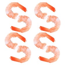  Crevettes artificielles pelées, 8 pièces, décoration de crevettes