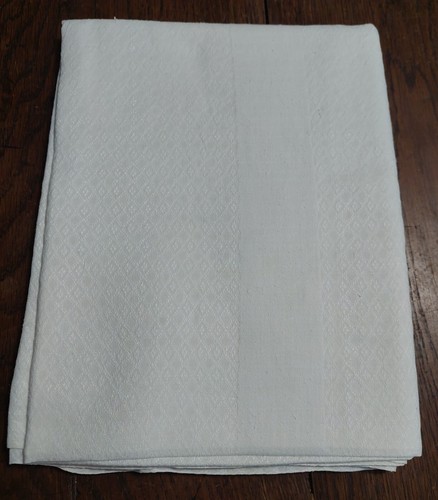 Nappe ancienne fil damassé