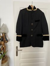 Manteau Veste Militaire Noir Et Or 38/40 Up Cycling Pièce Unique