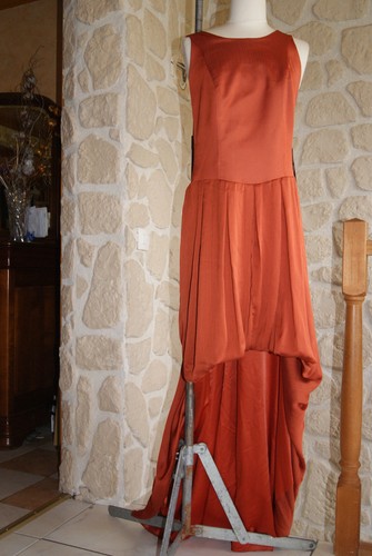 Robe soirée orange - robe, de