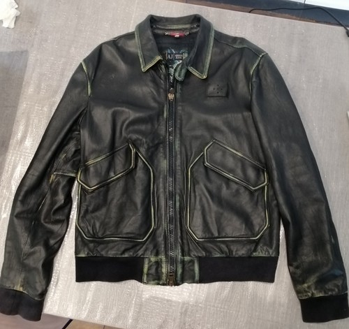 Veste blouson cuir - cuir, homme