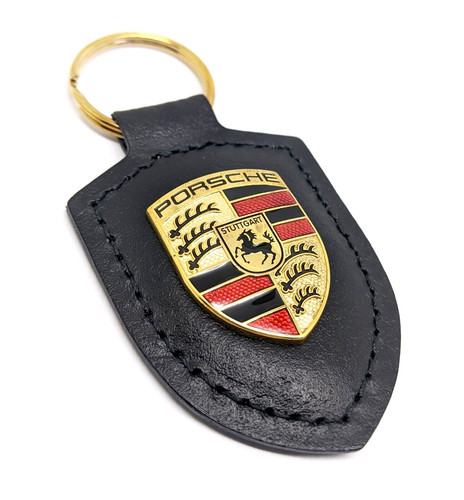 Porte cle porsche - en, cuir