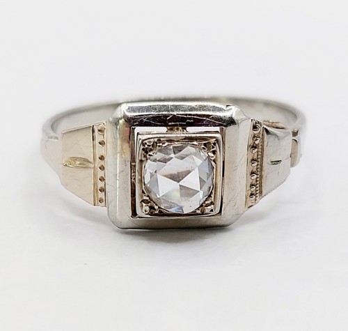 Bague tank art deco blanc - bague,