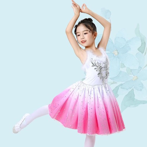 Filles paillettes ballet robe - paillettes,