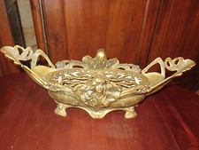 JARDINIERE EN BRONZE PIQUE-FLEUR BAC EN ZINC STYLE ART NOUVEAU MUCHA