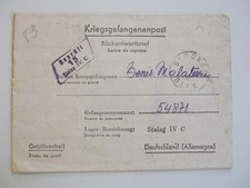 lettre prisonnier de guerre, STALAG IVc 15, 1941, KGpost, lettre de réponse