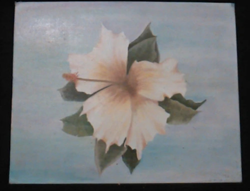 Tableau ibiscus peinture à - peinture,