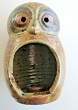 ancienne lampe photophore en grès forme hibou chouette