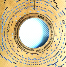 ORGAN disque HEROPHON organette carton disque carré orgue de rue Rare #0010