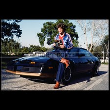 Photo F.007528 DAVID HASSELHOFF PONTIAC FIREBIRD TRANS-AM KNIGHT RIDER K2000 '83