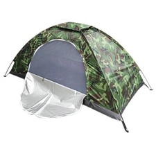 Camping Essentials Tente Camouflage 1*Sac de Rangement 1/2 Personne Type 4*Pieu