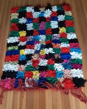 Tapis Berbère Marocain Boucharouite Multicolore