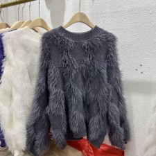 Femme Faux Mohair Haut Pull