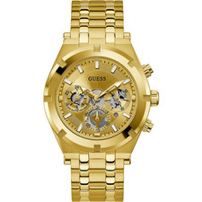 Montre Homme GUESS CONTINENTAL GW0260G4 Multifonction Acier d'Or