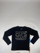 tshirt pepe jeans vintage noir manche longue logo imprimé taille L