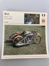 MGC 600 N3A side-car Simard 1933 carte moto de collection Atlas France