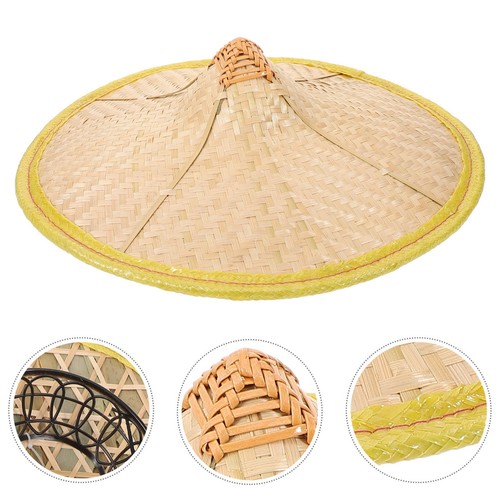 Chapeau traditionnel bambou - chapeau,