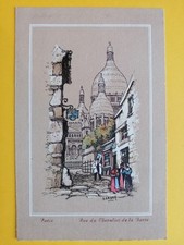 CPA GRAVURE ILLUSTRATION signée BARDAY PARIS " RUE du CHEVALIER de la BARRE"