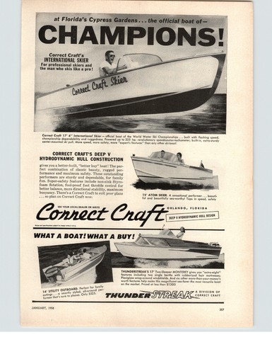 1958 paper correct craft - paper, ad