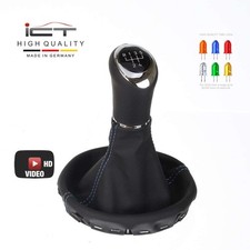 ICT Pommeau de levier cuir Alcantara® LED pour VW Bus T5 Multivan 5 vitesses