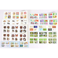 LOT 10 CARNETS AUTOADHÉSIFS VP FRANCE PLIÉS DE 12 LETTRES VERTES TIMBRES NEUFS