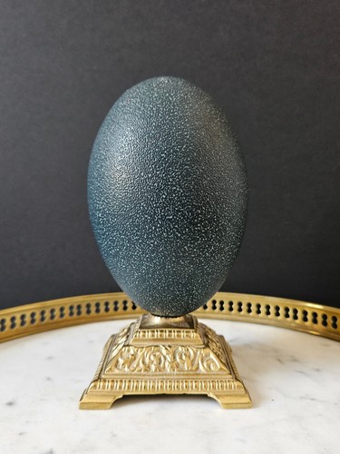 Oeuf autruche socle - oeuf, laiton