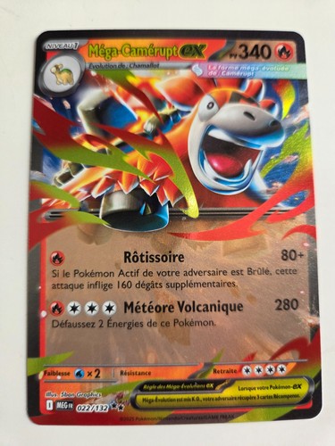 Carte pokémon méga - carte, camerupt