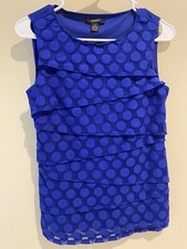 Alfani Top Blouse Tunic Blue