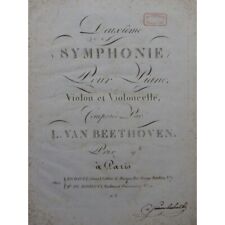 BEETHOVEN Symphonie No 2 Piano Violon Violoncelle ca1808