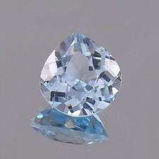 AAA Qualité 8x8 MM Naturel Bleu Ciel Aigue-Marine 2.45 CT Vrac Coeur Coupe Gemme