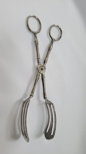 Vintage serving tongs metal - serving,