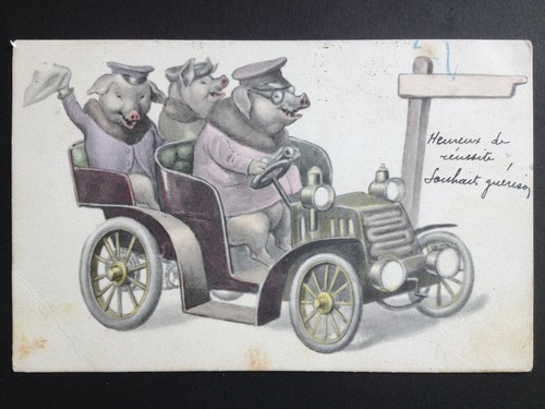 Cpa humour animaux humanisés - humour,