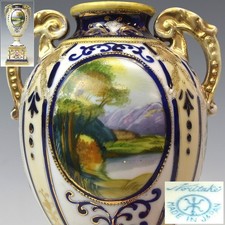 Vase céramique Noritake peint