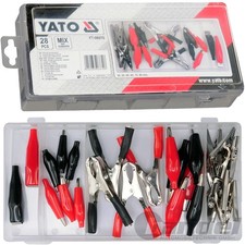 YATO Croco - Pince Électrique Kit 28-tlg. Crocodiles Borne de Batterie Isolé