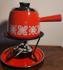 Caquelon A Fondue Vintage Jappy Complet 70s 