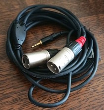 Câble Jack 3.5mm / 2 XLR 3 Broches Mâles / Long. 3.20m