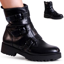 Bottes Biker À Talon Pour Femmes Avec Clous